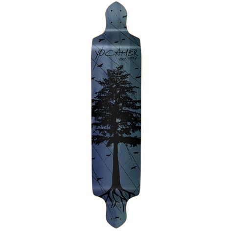 Drop Down Longboard Deck - In the Pines : Blue