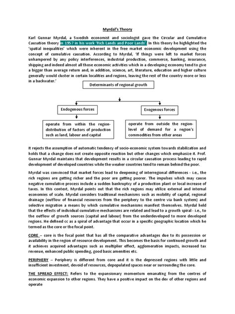 Myrdal Theory | PDF | Economic Growth | Unemployment