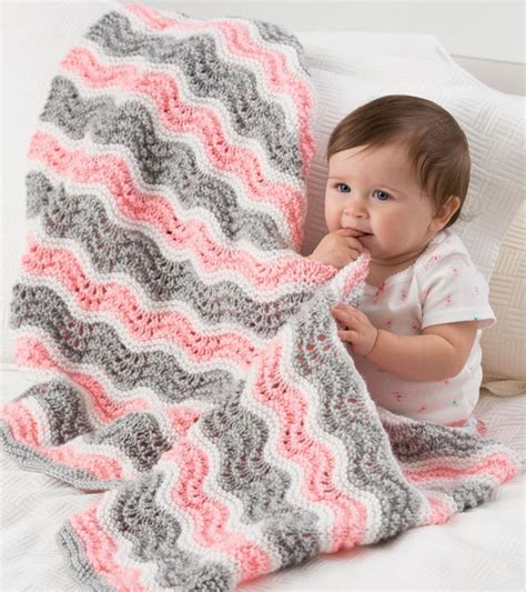 Baby Girl Chevron Blanket | AllFreeKnitting.com