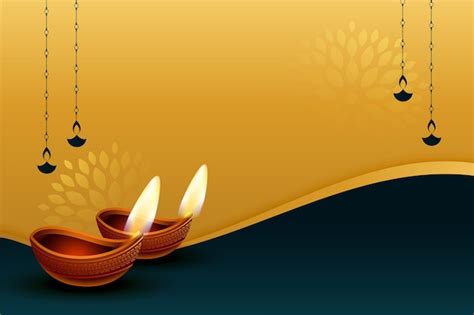 Free Vector | Decorative happy diwali festival background with text space