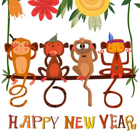 134 Four monkeys Vector Images | Depositphotos