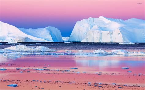 Icebergs in Disko Bay, Greenland wallpaper - Nature wallpapers - #25609