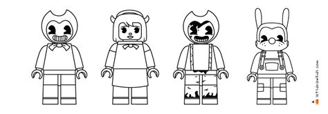 Drawing LEGO Bendy and The Ink Machine Set | Drawing Minifigures LEGO ...