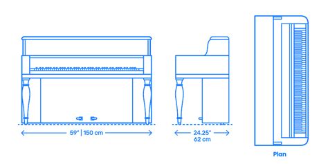 Steinway Upright Piano - Model 40 Dimensions & Drawings | Dimensions.com