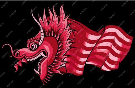 Premium Vector | Colorful vector of the head of a chinese dragon