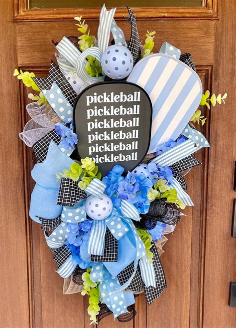 Pickleball Wreath, PICKLEBALL Gift, Pickleball Racket, Pickleball Team ...