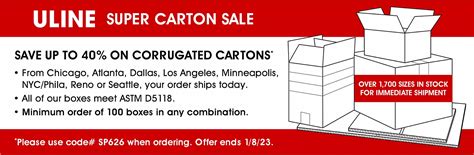 Uline: Super Carton Sale