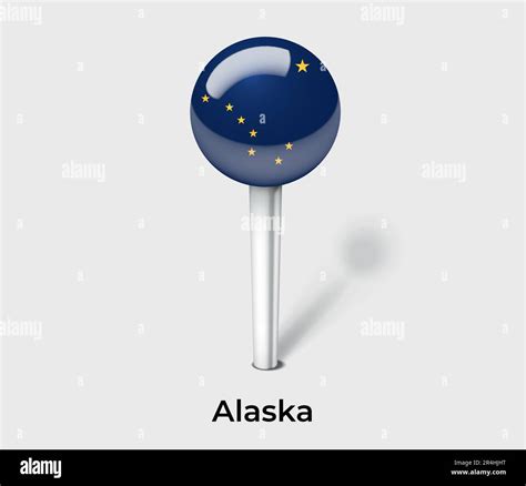 Alaska country flag pin map marker Stock Vector Image & Art - Alamy