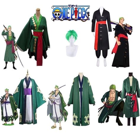 Anime One Piece Roronoa Zoro Cosplay Costumes Halloween Costumes Kimono ...