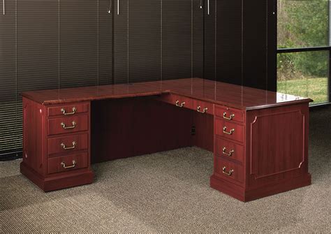 The Office Leader. 66" Traditional L Shape Office Desk with Filing ...