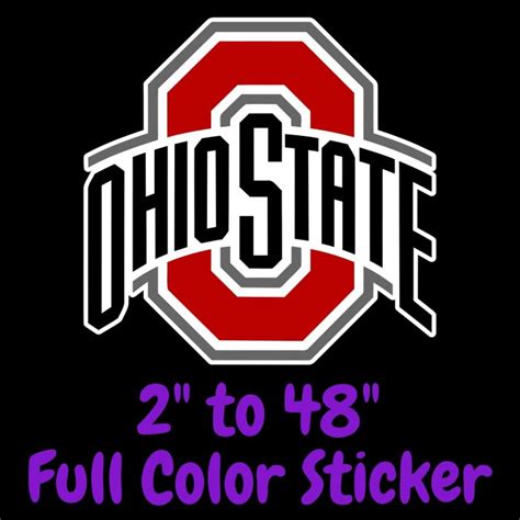 Ohio State Buckeyes Full Color Vinyl Decal – Custom Size – Sports ...