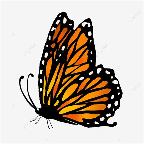 Blue Monarch Butterfly Clipart PNG Images, Cartoon Style Monarch Butterfly Clipart Orange ...