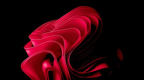 Windows 11 Wallpaper 4K, Red abstract, Stock
