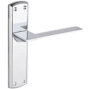 Smith & Locke Marloes Fire Rated Latch Lever Door Handles Pair Polished Chrome | Backplate ...