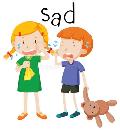 Sad child stock illustration. Illustration of horizontal - 65384642