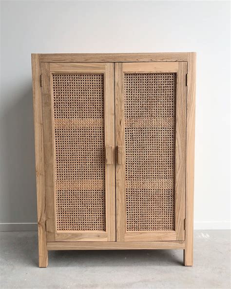 20++ Wood And Rattan Cabinet - HOMYHOMEE