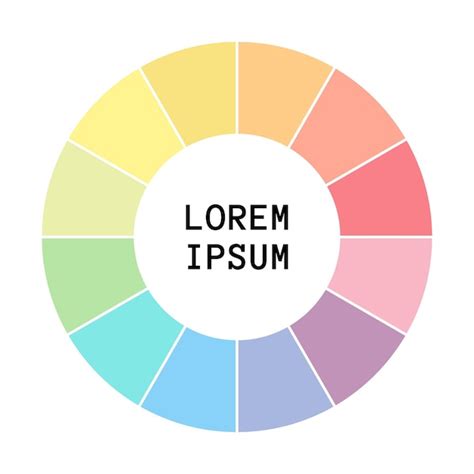 Premium Vector | Pastel color scheme color wheel palette