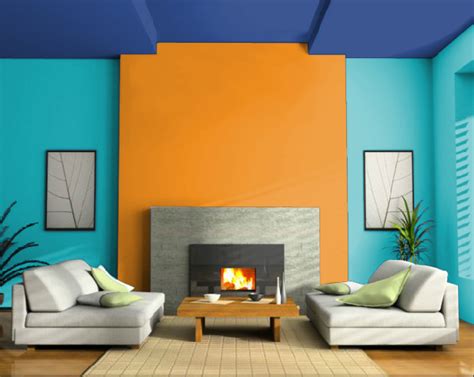 Split Complementary - Orange, Blue-Green, & Blue-Violet | Interior color schemes, Split ...