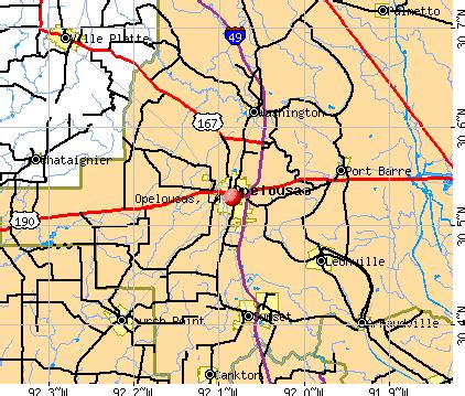 Map Of Opelousas Louisiana