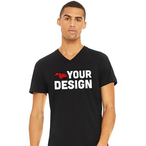 Design Your Own Short Sleeve V-Neck T-Shirt | Custom V-Neck T-Shirt