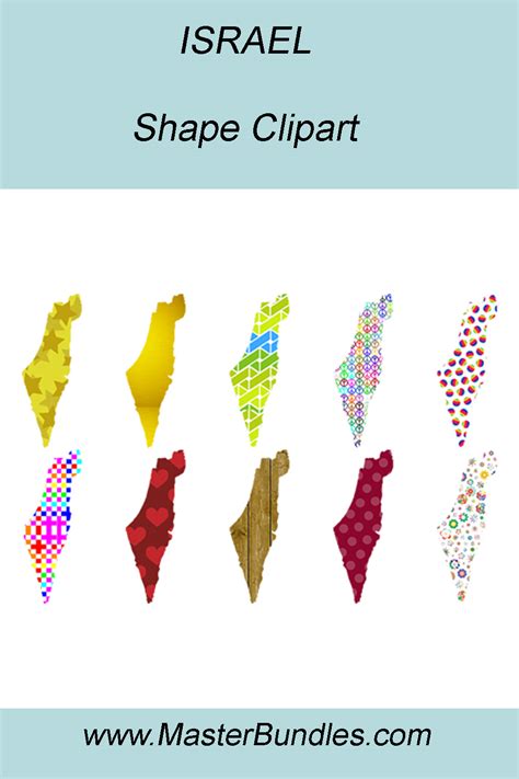 ISRAEL SHAPE CLIPART ICONS - MasterBundles