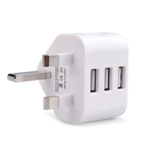 EastVita 2.1A USB Charger 3 Pin UK Plug Adapter Charger with 3 USB ...