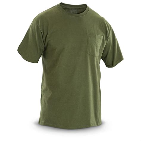 U.S. Military Surplus Pocket T-Shirts, 6 Pack, New - 301194, Military T-Shirts at Sportsman's Guide