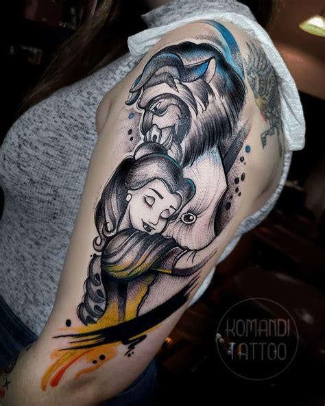 Top 51+ beauty and beast tattoo - in.cdgdbentre