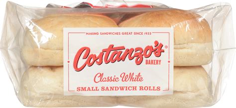 Calories in Sandwich Rolls, Small, Classic White from Costanzo's Bakery