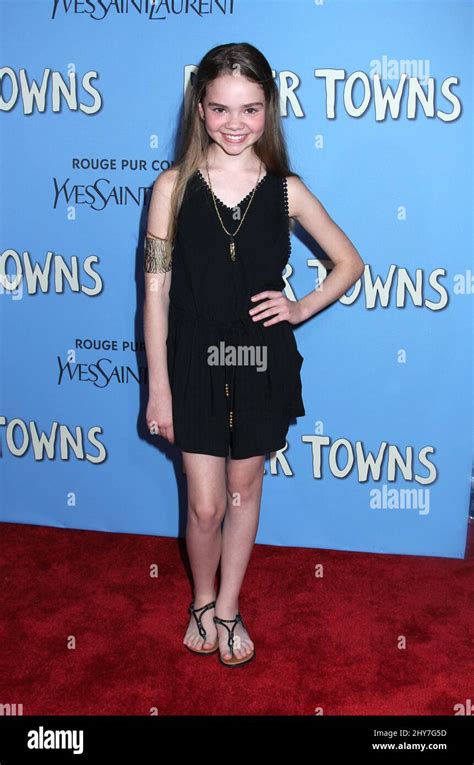 Hanna Alligood attending the premiere of Paper Towns in New York Stock ...