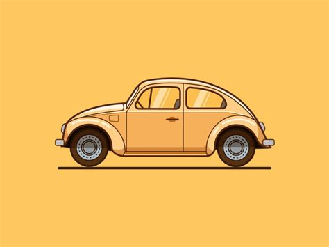 Daily Design #012 | Car illustration, Flat design illustration, Vw art