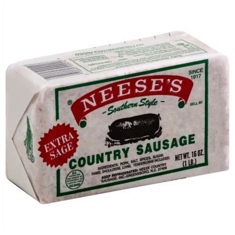 Neese's Extra Sage Country Sausage, 16 oz - QFC