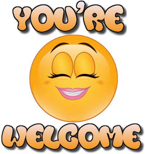 Emoji World You're Welcome - Smiley Clipart - Full Size Clipart ...