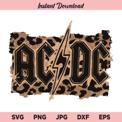 AC DC SVG, AC DC Band SVG, Sublimation SVG, PNG, DXF, Cricut