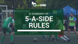 Summary of 5-a-side Rules | 5-a-side.com