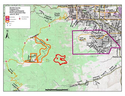 Flagstaff Fire Evacuation Map