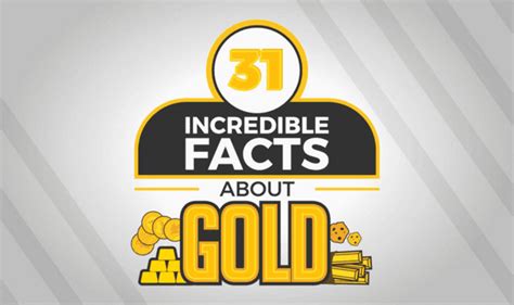 31 Incredible Facts About Gold #Infographic - Visualistan