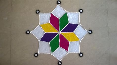 Diwali Special - Freehand Rangoli Design - YouTube