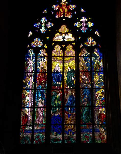 St Vitus Cathedral Stained Glass Photograph by Jon Berghoff