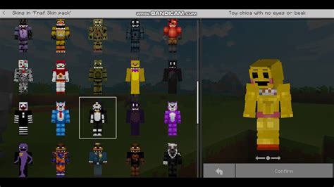 Fnaf 1, 2, 3, 4, 5 Skin Pack For Minecraft Pe 1.17.0, 1.16.221 FF7