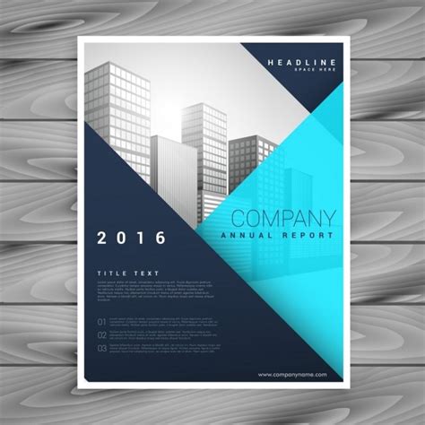 Free Vector | Modern brochure template with blue geometric style