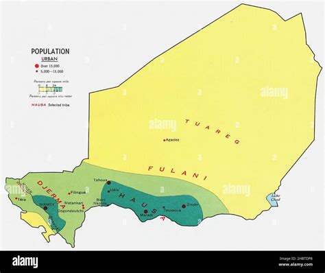 Population density map of Niger ca. 1969 Stock Photo - Alamy