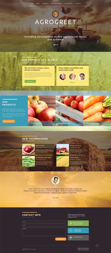 Agriculture Website Template