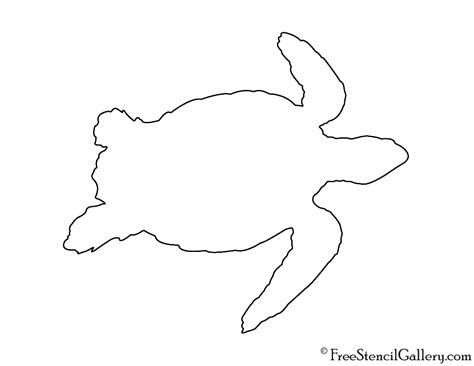 Sea Turtle Silhouette Stencil | Free Stencil Gallery