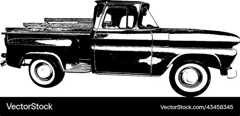 Vintage old truck Royalty Free Vector Image - VectorStock