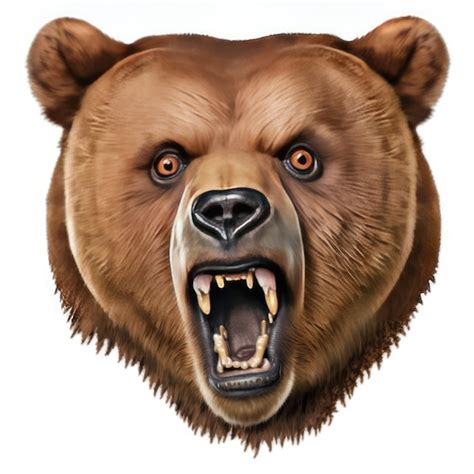 Premium AI Image | expressive emoticon face bear emoji