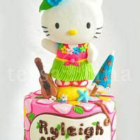 Hawaiian Hello Kitty Cake - Decorated Cake by - CakesDecor