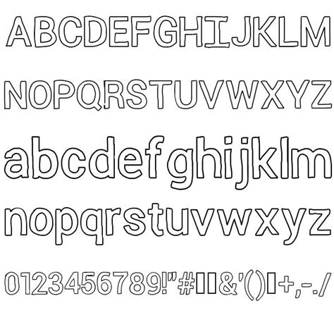 The Outline Font | Outline fonts, Lettering alphabet, Fonts