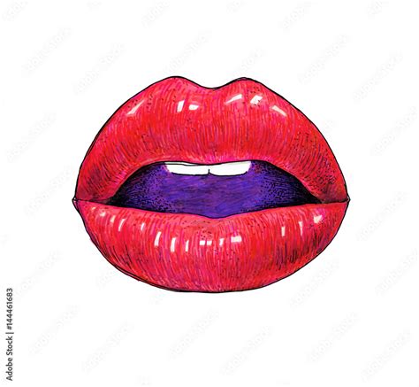 Open Lips Drawing | Lipstutorial.org