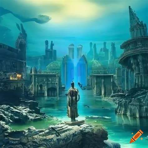 Atlantis - lost city mythology art on Craiyon